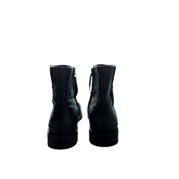 Franco Sarto Women's Black Mist Leather Zip Bootie Shoes Size 7 - Picture 4 of 10